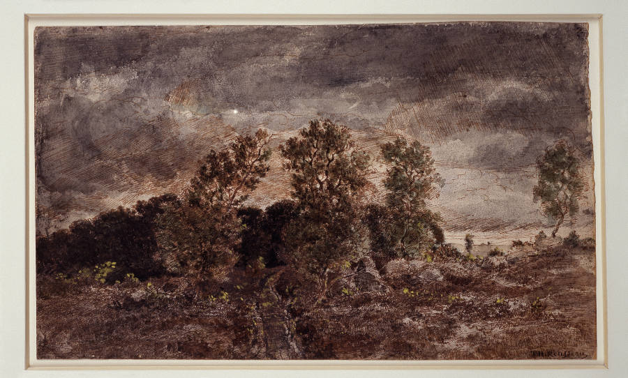 Landscape with thunderstorms de Théodore Rousseau