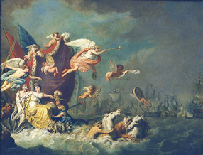 Allegorie auf den Sieg von Chesmen 1770 de Theodorus de Roode