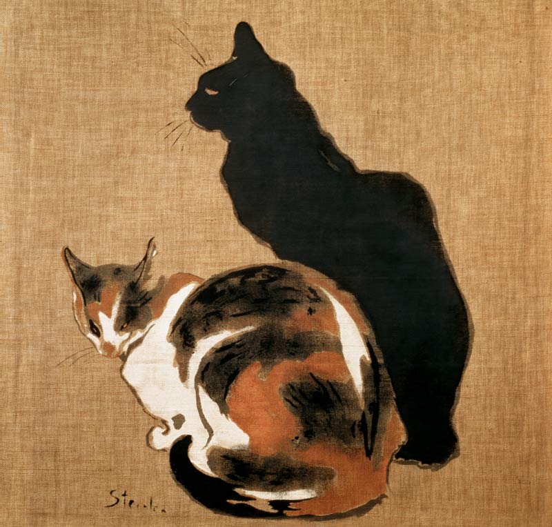 Zwei Katzen de Théophile-Alexandre Steinlen