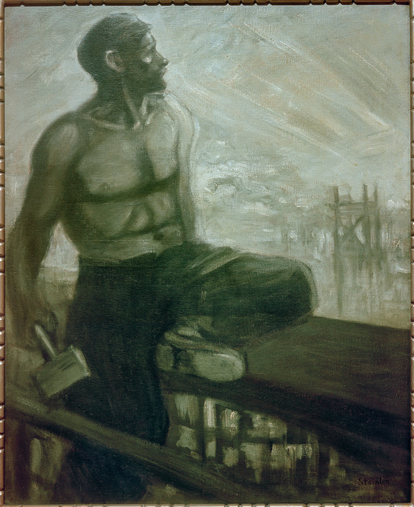 Der Zimmermann oberhalb des Hafens de Théophile-Alexandre Steinlen