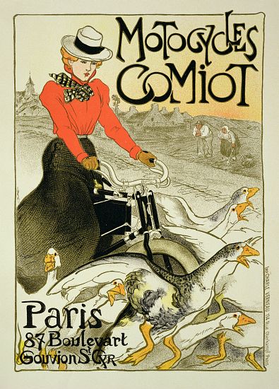 Reproduction of a Poster Advertising Comiot Motorcycles de Théophile-Alexandre Steinlen