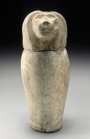 Canopic Jar with Cynocephalous Head de Third Intermediate Period Egyptian