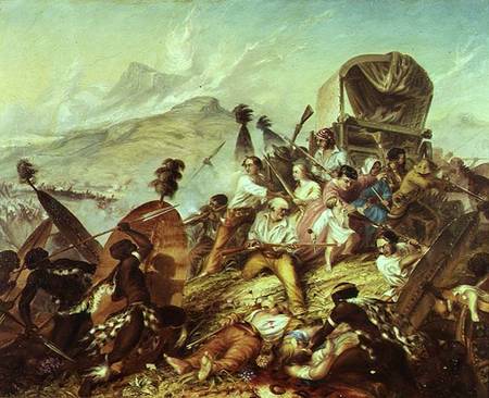 The Battle of Blauwkrantz de Thomas Baines