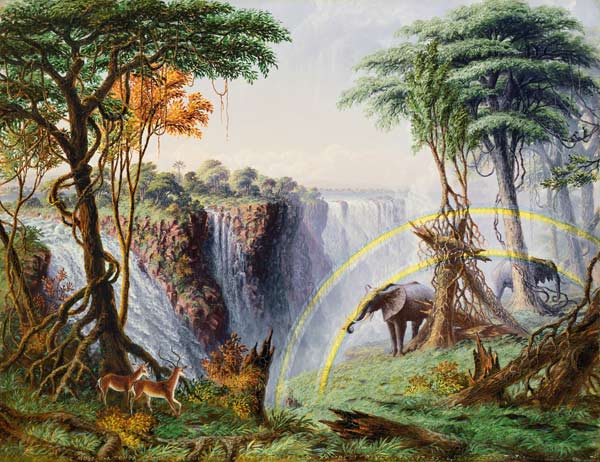 Der Mosi-oa-Tunya oder: Die Victoria Falls, Zambesi River de Thomas Baines