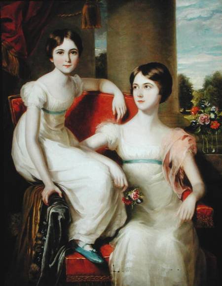 Portrait of Lady Caroline Augusta (d.1898) and Lady Henrietta (d.1860) Pelham-Clinton de Thomas Barber