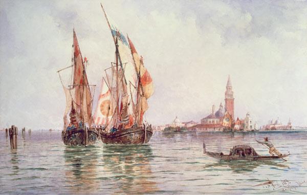 Fishing boats near San Giorgio Maggiore, Venice