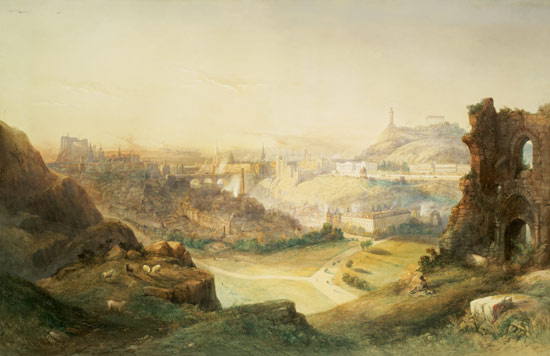 Edinburgh from Salisbury Crags de Thomas Charles Leeson Rowbotham