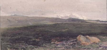 Hills near Loch Awe, Twilight de Thomas Collier