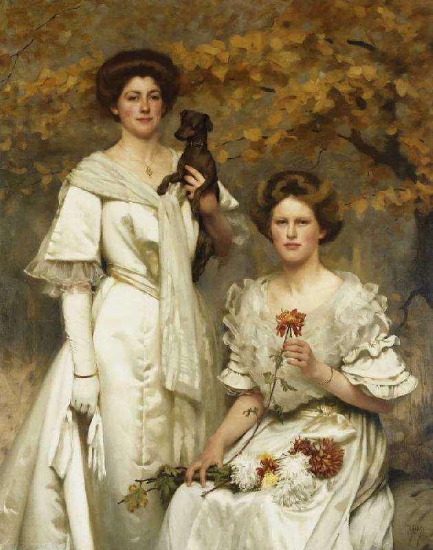 Hilda und Margaret, Töchter des Professor Sir Edward Poulton de Thomas Cooper Gotch