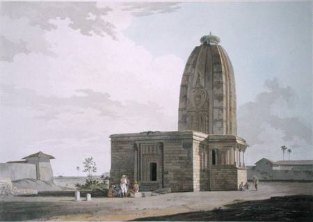 Hindoo Temple at Deo, in Bahar, plate XXIII from 'Oriental Scenery' de Thomas Daniell