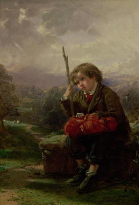 A Rest by the Way (oil on canvas) de Thomas Faed