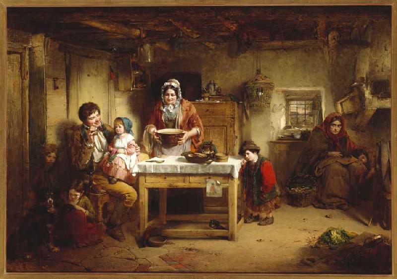 Prosperity and poverty. de Thomas Faed