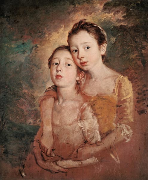 The Painter's Daughters with a Cat de Thomas Gainsborough