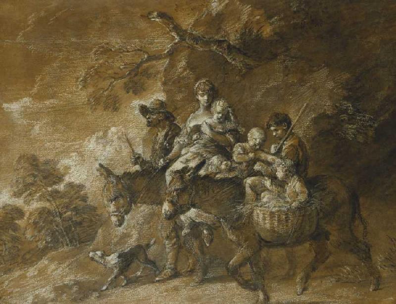 Eine Bauernfamilie geht zum Markt. de Thomas Gainsborough