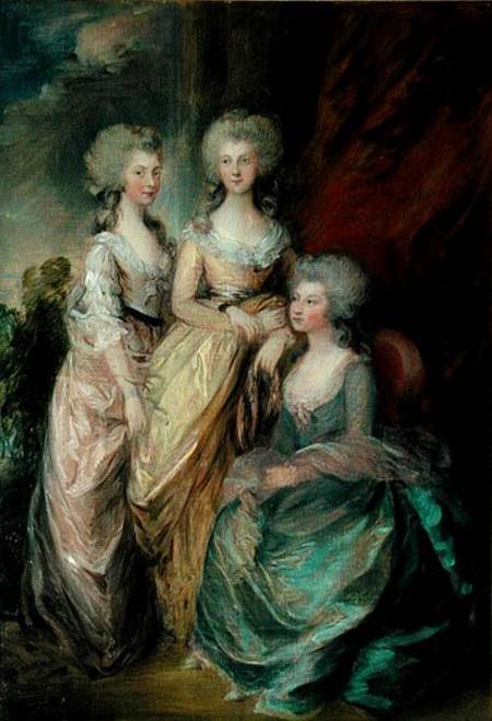 The three eldest daughters of George III: Princesses Charlotte de Thomas Gainsborough