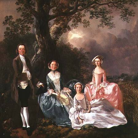 Mr. & Mrs. John Gravenor and Daughters de Thomas Gainsborough