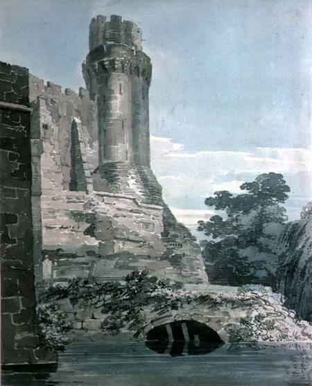 Caesar's Tower, Warwick Castle  on de Thomas Girtin