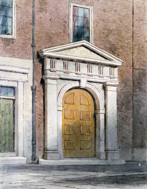 The Entrance to Masons'' Hall de Thomas Hosmer Shepherd