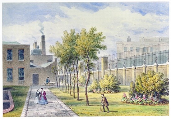 Garden of St. Thomas''s Hospital, Southwark, London de Thomas Hosmer Shepherd