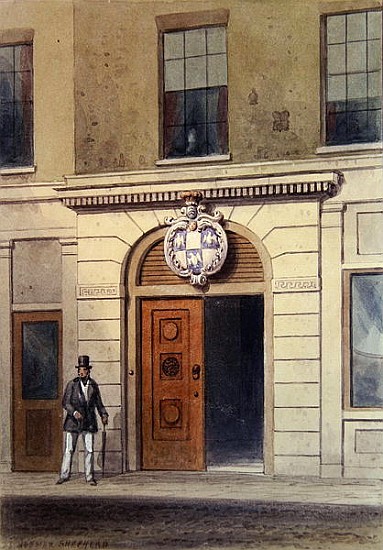 The Entrance to Tallow Chandler''s Hall de Thomas Hosmer Shepherd