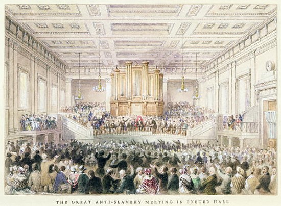The Great Anti-Slavery Meeting of at Exeter Hall de Thomas Hosmer Shepherd