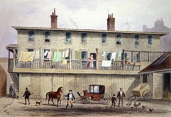 The Old Vine Inn, Aldersgate Street de Thomas Hosmer Shepherd
