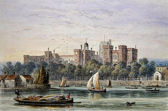 View of Lambeth Palace from the Thames de Thomas Hosmer Shepherd