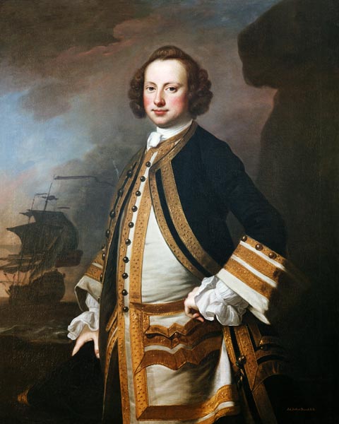 Sir George Pocock (1706-92) 1760 (oil on canvas) de Thomas Hudson