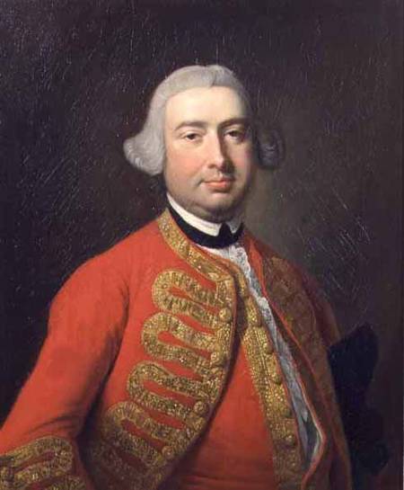 Portrait of John Beard (c.1717-91), actor and vocalist de Thomas Hudson