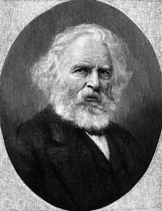 Portrait of the Poet Henry Wadsworth Longfellow (1807-1882) de Thomas Johnson