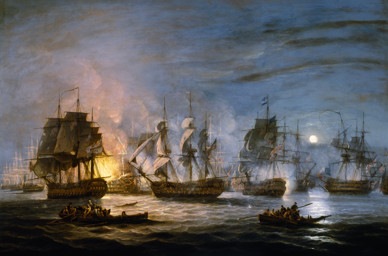 The Battle of the Nile de Thomas Luny