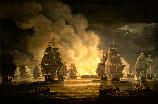 The Battle of Algiers, 27th August 1816 de Thomas Luny