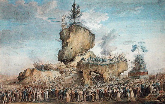 Festival of the Supreme Being at the Champs-de-Mars, 20 Priarial An II (8th June 1794) (pastel, goua de Thomas Naudet