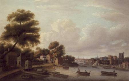 View of the Thames at Lambeth Palace de Thomas Priest