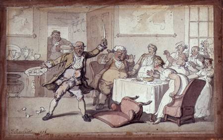 Madness at the Dinner Table de Thomas Rowlandson