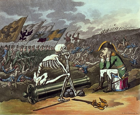 Napoleon and skeleton de Thomas Rowlandson