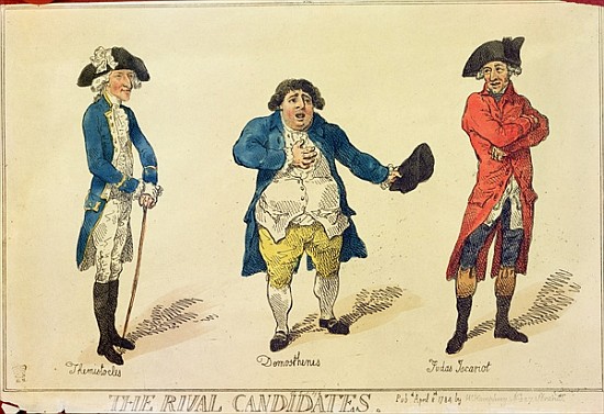 The Rival Candidates, frontispiece in the book History of the Westminster Election.. Lovers of Truth de Thomas Rowlandson