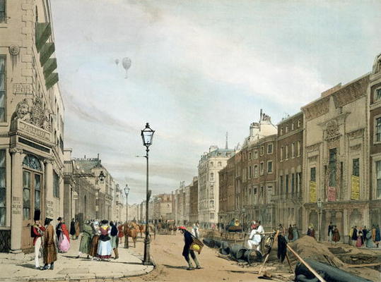Piccadilly from the corner of Old Bond Street, from 'London As It Is', engraved and published by the de Thomas Shotter Boys