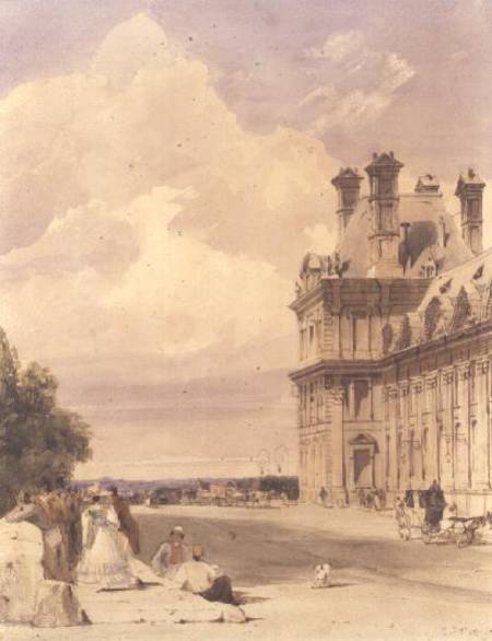 View near the Pont Royal, with the Pavillon de Flore, Tuileries de Thomas Shotter Boys