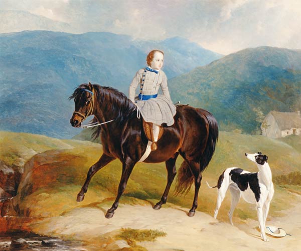 Master Edward Coutts Marjoriebanks on his Pony de Thomas Sidney Cooper