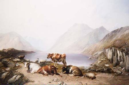 A Halt on the Drove, Loch Etive de Thomas Sidney Cooper