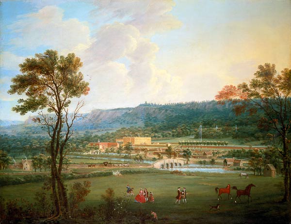 Look of the southwest on Chatsworth (Derbyshire) de Thomas Smith of Derby