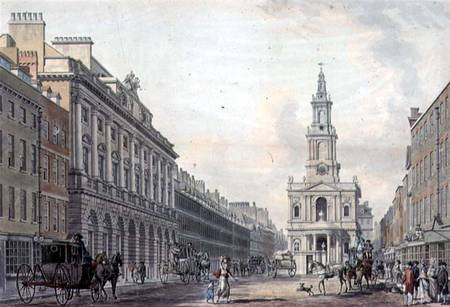 The Strand with Somerset House and St. Mary's Church de Thomas Snr. Malton