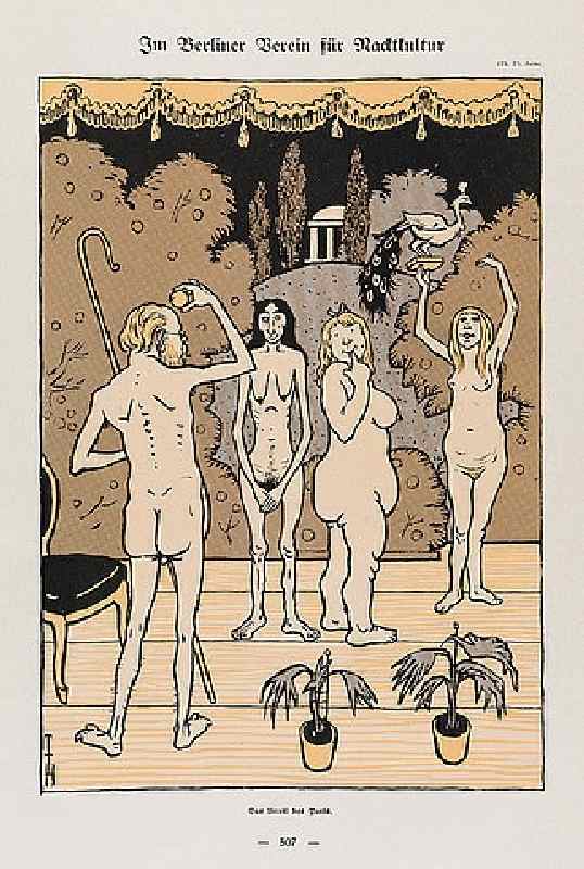 In the Berlin Association for Nude Culture, The Judgment of Paris. From: Simplicissimus, No. 31 de Thomas Theodor Heine