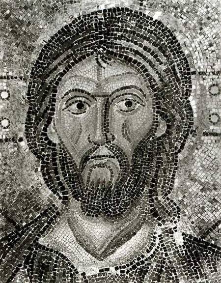 Head of Christ from the Zoe Panel, from 'The Mosaics of Hagia Sophia at Istambul' de Thomas Whittemore