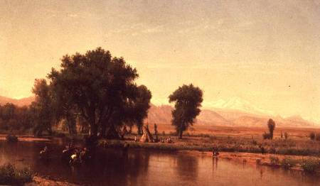Crossing the Ford, Platte River, Colorado de Thomas Worthington Whittredge