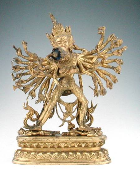 Kalacakra (gilt copper alloy & pigment) de Tibetan Art