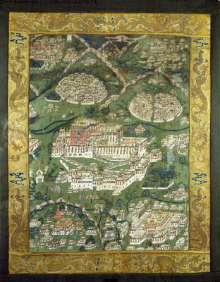 The Potala Palace, Lhasa, Tibet (oil on canvas) de Tibetan School, (18th century)
