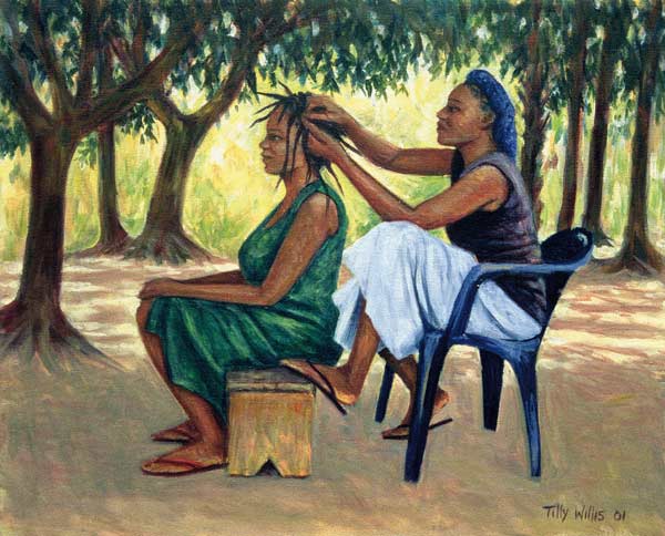 The Hairdresser, 2001 (oil on canvas)  de Tilly  Willis