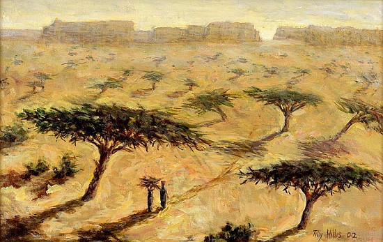 Sahelian Landscape, 2002 (oil on canvas)  de Tilly  Willis